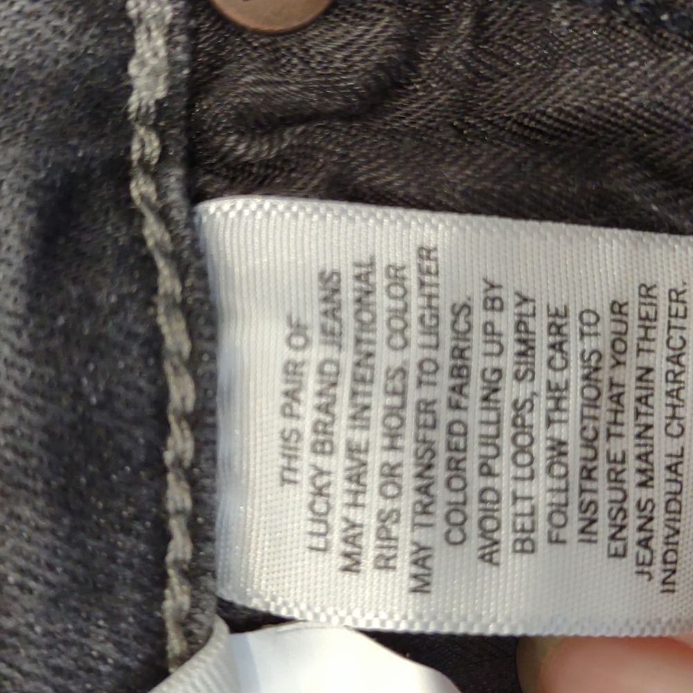 Lucky Brand Brooke Legging Jean Midrise Grey Distressed Super Stretch NWT - Picture 15 of 16